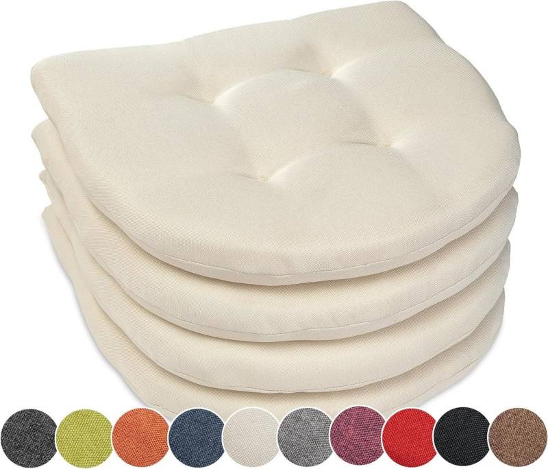 sunnypillow Stuhlkissen 4er Set Auflage 40x40 für Stühle, Bänke in Haus und Garten dick 5cm, Sitzkissen Sitzauflage Stuhlauflage Gartenkissen Esszimmerstuhl von sunnypillow