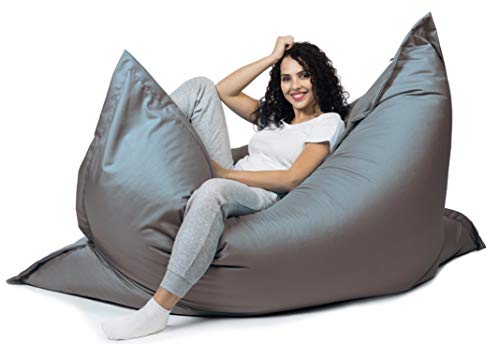 sunnypillow XL Sitzsack, Riesensitzsack Outdoor & Indoor 100 x 150 cm mit 140L Styropor Füllung Sessel für Kinder & Erwachsene Sitzkissen Sofa Beanbag viele Farben und Größen zur Auswahl Anthrazit von sunnypillow