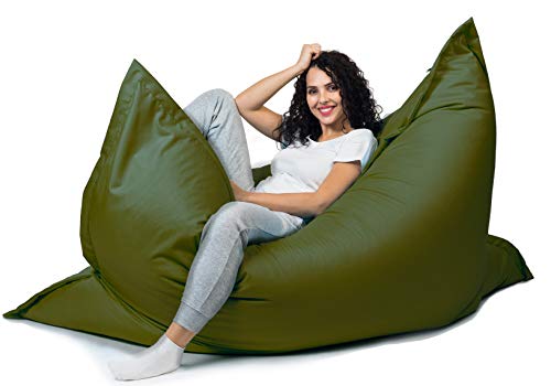 sunnypillow XL Sitzsack, Riesensitzsack Outdoor & Indoor 100 x 150 cm mit 140L Styropor Füllung Sessel für Kinder & Erwachsene Sitzkissen Sofa Beanbag viele Farben und Größen zur Auswahl Dunkelgrün sunnypillow XL Sitzsack, Riesensitzsack Outdoor & Indoor 100 x 150 cm mit 140L Styropor Füllung Sessel für Kinder & Erwachsene Sitzkissen Sofa Beanbag viele Farben und Größen zur Auswahl Dunkelgrün von sunnypillow