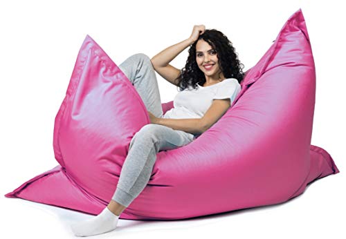 sunnypillow XL Sitzsack, Riesensitzsack Outdoor & Indoor 100 x 150 cm mit 140L Styropor Füllung Sessel für Kinder & Erwachsene Sitzkissen Sofa Beanbag viele Farben und Größen zur Auswahl Rosa von sunnypillow