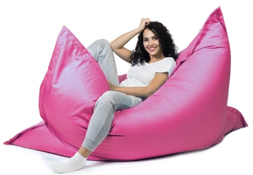 sunnypillow XXL Sitzsack, Riesensitzsack Outdoor & Indoor 180 x 145 cm mit 380L Styropor Füllung Sessel für Kinder & Erwachsene Sitzkissen Sofa Beanbag viele Farben und Größen zur Auswahl Rosa von sunnypillow