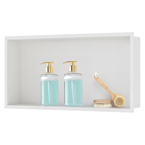 sunrik Wandnische Dusche,Wandnische Dusche Edelstahl,Nische Ohne Regal,Duschnische 30 * 60 * 10CM,Mattweiß sunrik Wandnische Dusche,Wandnische Dusche Edelstahl,Nische Ohne Regal,Duschnische 30 * 60 * 10CM,Mattweiß von sunrik