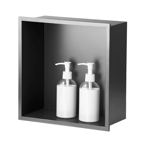 sunrik Wandnische Dusche,Wandnische Dusche Edelstahl,Wandnische Einzelregal Lagerung,Duschnische 30 * 30 * 10CM,Grau sunrik Wandnische Dusche,Wandnische Dusche Edelstahl,Wandnische Einzelregal Lagerung,Duschnische 30 * 30 * 10CM,Grau von sunrik