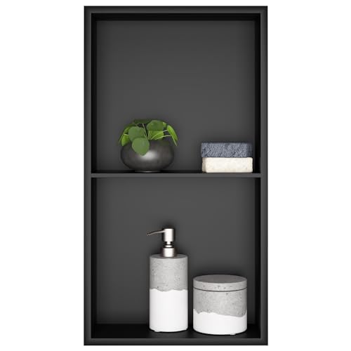 sunrik Wandnische Dusche,Wandnische Dusche Edelstahl,Wandnische Lagerung mit einem Regal,Duschnische 30 * 60 * 10CM,Schwarz sunrik Wandnische Dusche,Wandnische Dusche Edelstahl,Wandnische Lagerung mit einem Regal,Duschnische 30 * 60 * 10CM,Schwarz von sunrik