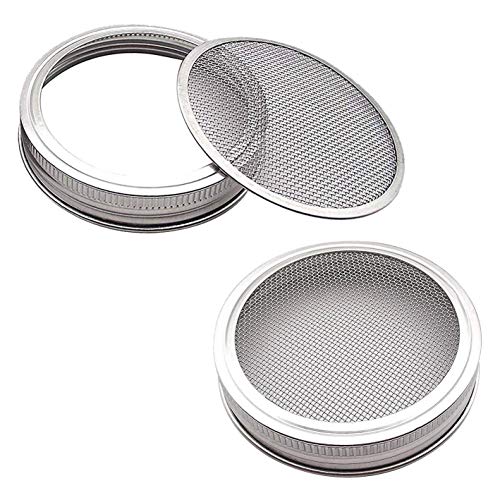 sunroot 2Er Set Edelstahl Glas Deckel Kit für Hervorragende BelüFtung Geeignet für EinmachgläSer mit Weitem Mund EinmachgläSer für die Herstellung Von -Keimlingen Ihrem Haus sunroot 2Er Set Edelstahl Glas Deckel Kit für Hervorragende BelüFtung Geeignet für EinmachgläSer mit Weitem Mund EinmachgläSer für die Herstellung Von -Keimlingen Ihrem Haus von sunroot