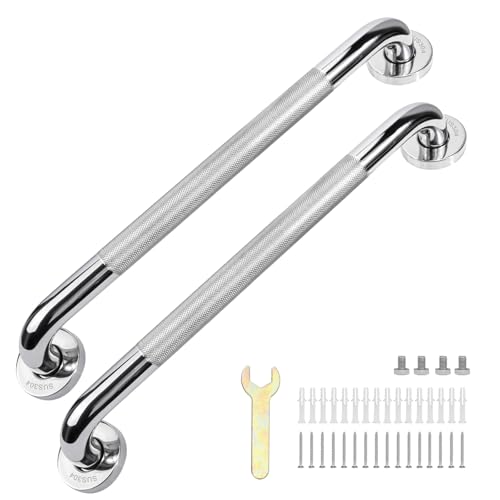 sunzone 2 Stück Badezimmer-Haltegriffe,50 cm, rutschfeste Haltegriffe, verchromt, SUS 304 Edelstahl, Badezimmer-Duschgriffe, Sicherheitshandlauf-Unterstützung, Haltegriffe für ältere Menschen sunzone 2 Stück Badezimmer-Haltegriffe,50 cm, rutschfeste Haltegriffe, verchromt, SUS 304 Edelstahl, Badezimmer-Duschgriffe, Sicherheitshandlauf-Unterstützung, Haltegriffe für ältere Menschen von sunzone