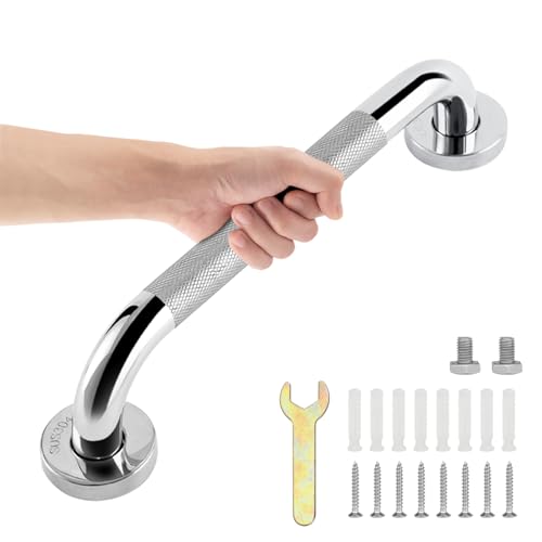 sunzone Badezimmer-Haltegriff, 30,5 cm, rutschfeste Haltegriffe, Chrom SUS 304 Edelstahl, Badezimmer-Duschgriffe, Sicherheitshandlauf-Unterstützung, Haltegriffe für ältere Menschen sunzone Badezimmer-Haltegriff, 30,5 cm, rutschfeste Haltegriffe, Chrom SUS 304 Edelstahl, Badezimmer-Duschgriffe, Sicherheitshandlauf-Unterstützung, Haltegriffe für ältere Menschen von sunzone