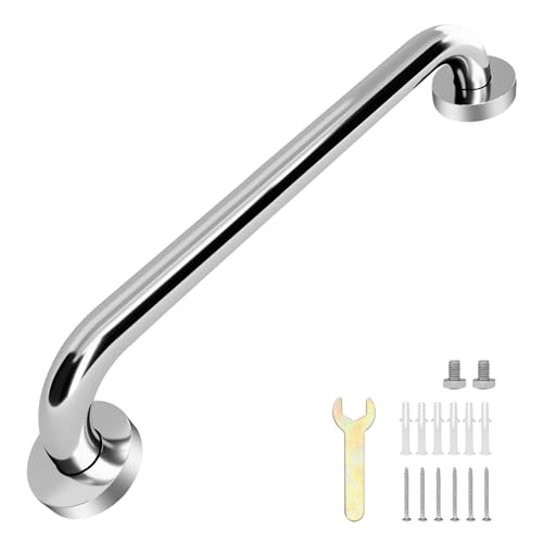 sunzone Dusch-Haltegriff,Haltegriff aus Edelstahl,40cm Sicherheitsschiene,Sicherheit für Behinderte im Badezimmer,Handlauf für Bad oder Dusche von sunzone