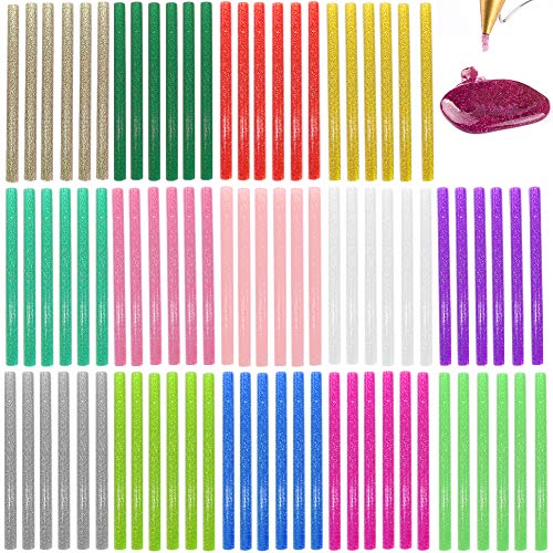 Heißklebesticks Glitzer 7 mm Bunter Heißkleber-Klebestift 14 Farben 84 Stück Packung klebesticks für die Dekoration gefärbt, Creative DIY Craft Coloured Hot Melt heißklebesticks von suo long