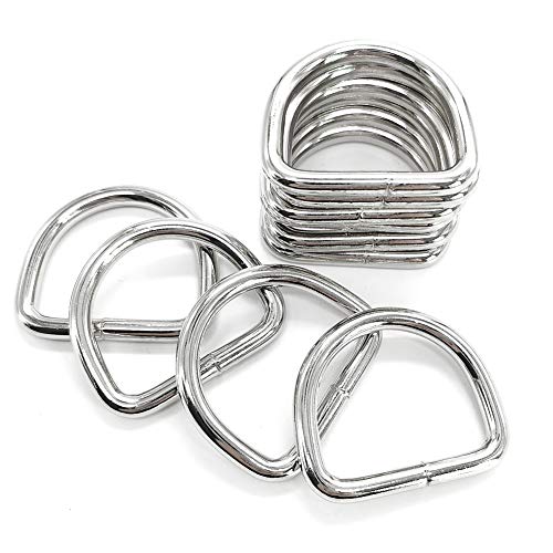Metall Makramee Ringe Makramee Pflanzen Kleiderbügel Makramee Kit 10er Pack Metall O Ringe Schnalle für Makramee Bastelring (D-Ringe 32mm) von suo long