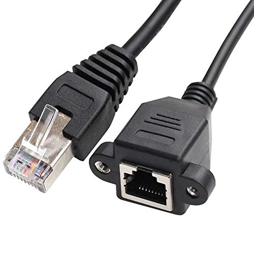 YSJJZRL Superior ZRL® RJ45 CAT 5 männlich bis weiblich Ethernet Netzwerk Verlängerungskabel mit Panel halte Löchern vergoldet Stecker von YSJJZRL