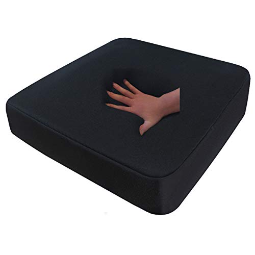 Orthopädisches Anti Dekubitus Gelschaum Sitzkissen 40x40x5 cm – Made in Germany | Ergonomisch, druckentlastend & extra kompakt | RG85 (mittel) | Schwarzer Bezug, waschbar & rutschfest von Supply24 since 2004