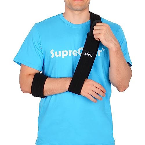 supregear Arm Sling, Verstellbare Schulter Brace Immobilizer Rotator Manschette Leichte Arm Swathe Unterstützung für Schulter Verletzungen, Gebrochene Knochen für Linken Rechten Arm Männer Frauen von supregear