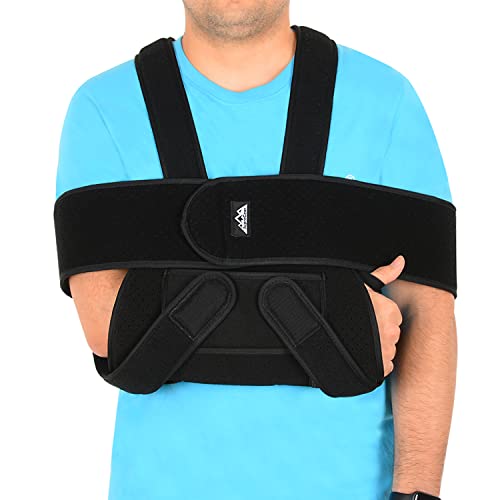 supregear Armschlinge Schulter Immobilizer, Einstellbare Medizinische Rotator Manschette Unterstützung Brace Sling Immobilizer Atmungsaktive Tag Nacht Schulter Unterstützung für Gebrochene Knochen von supregear