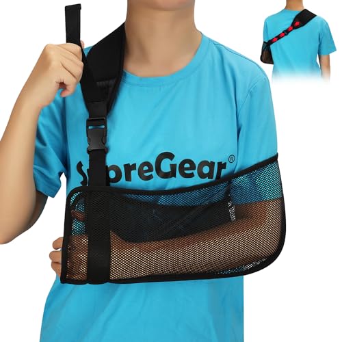 supregear Gittergewebe Armschlinge, Medizinische Schulterbandage Verstellbare Leichte Rotatorenmanschetten-Unterstützung für Verletzten Arm Ellenbogen Handgelenk Hand, Passend für Linke/Rechte Arm von supregear