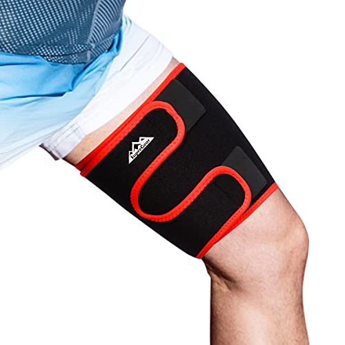 supregear Oberschenkelstütze, Verstellbare Oberschenkel-Kompressionsmanschette Neopren Kniesehne Quad Wrap Atmungsaktive Rutschfeste Obere Beinstütze Bein schlanker für Damen Herren, Rot supregear Oberschenkelstütze, Verstellbare Oberschenkel-Kompressionsmanschette Neopren Kniesehne Quad Wrap Atmungsaktive Rutschfeste Obere Beinstütze Bein schlanker für Damen Herren, Rot von supregear
