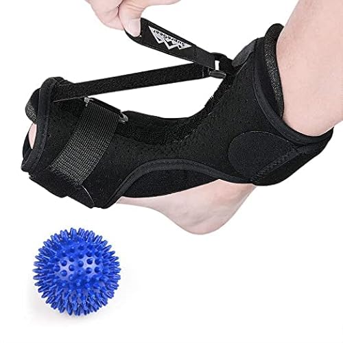 supregear Plantarfasziitis Nachtschiene, Verstellbare Plantarfasziitis Klammer mit Stacheligem Massageball, Atmungsaktive Plantarfasziitis Unterstützung bei Plattfüßen Fersen Knöchel von supregear