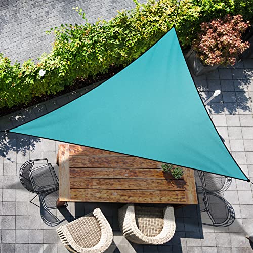 supregear Sonnensegel, 3x3x3 m, Dreieckiges Sonnensegel Wasserdicht UV Blockierend Sonnensegel Vordach Markise Unterstand für Außenbereich Hof Garten Terrasse Carport Rasen Schwimmbad, Blau von supregear