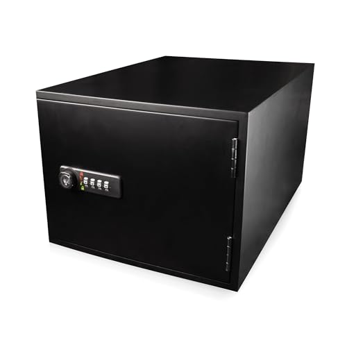 surebox Abschließbare Box – Bambus – 12 Liter Schlossbox – 4-stelliges Zahlenschloss – Premium Smart Secure Home Storage (schwarz) von surebox