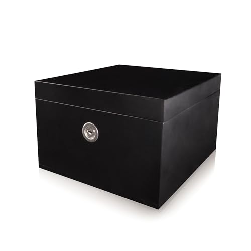 surebox Kleine abschließbare Box – Bambus – Schloss und Schlüssel – sichere Aufbewahrung zu Hause (schwarz) von surebox