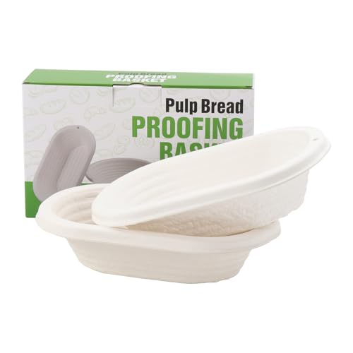 2 Stück Bannetons Brotgärkörbchen Brotkorb zur Abdichtung von Brot (24,5 cm oval) von surebuy