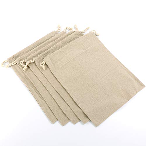 Wiederverwendbare Brotbeutel aus Bio-Leinen, 5 Stück 30x40cm Wiederverwendbare Brotbeutel aus Bio-Leinen, 5 Stück 30x40cm von surebuy