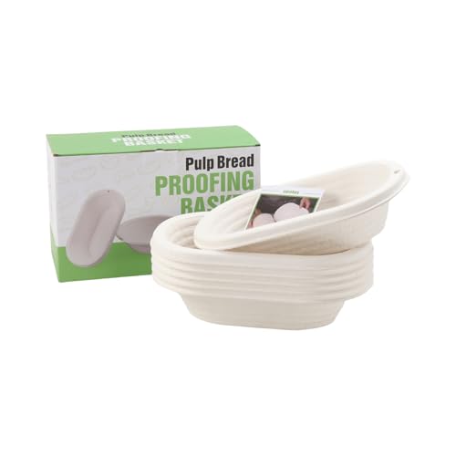Gärkörbchen Brotkorb 6 Stück oval Banneton Brotbackkorb 24,5 cm oval von surebuy