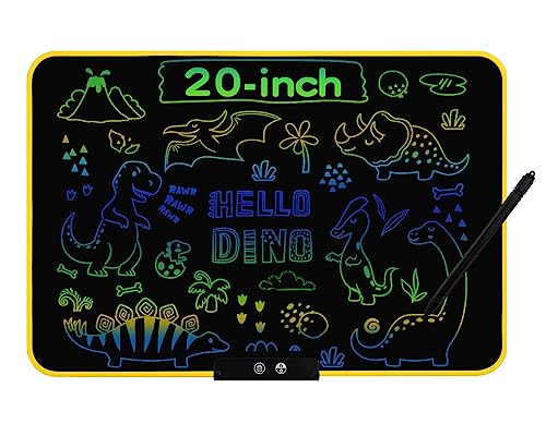 surekuo LCD Schreibtafeln Kinder, 20 Zoll Wiederaufladbare Batterie Farbbildschirm Doodle Board, Löschbar Büro Handschrift Tablet, Mädchen und Jungen von surekuo