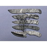 5 Damaszener Stahl Rohlinge Messer Für Messerzubehör | Bb-403 von suresharpbladesshop