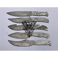 5 Damaszener Stahl Rohlinge Messer Für Messerzubehör | Bb-410 von suresharpbladesshop