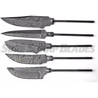 Lot Von 5 Benutzerdefinierten Geschmiedeten Damast-stahl-Rohling-Klingenmesser Für Die Messerherstellung Lieferungen, Full Tang von suresharpbladesshop
