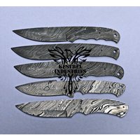 Lot Von 5 Damaskus Stahl Blank Klingen Messer Für Messerzubehör | Bb-413 von suresharpbladesshop