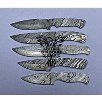 Lot Von 5 Damaskus Stahl Blank Klingen Messer Für Messerzubehör | Bb-414 von suresharpbladesshop