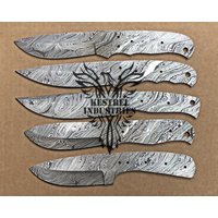 Lot Von 5 Damaskus Stahl Blank Klingen Messer Für Messerzubehör | Bb-418 von suresharpbladesshop