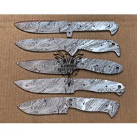 Lot Von 5 Damaskus Stahl Blank Klingen Messer Für Messerzubehör | Bb-423 von suresharpbladesshop
