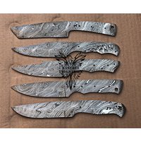 Lot Von 5 Damaskus Stahl Blank Klingen Messer Für Messerzubehör | Bb-428 von suresharpbladesshop