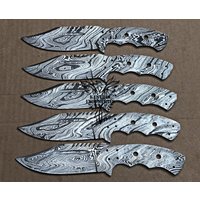 Lot Von 5 Damaskus Stahl Blank Klingen Messer Für Messerzubehör | Bb-432 von suresharpbladesshop