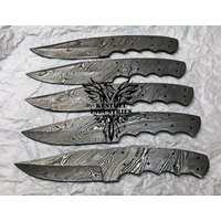 Lot Von 5 Damaskus Stahl Blank Klingen Messer Für Messerzubehör | Su-310 von suresharpbladesshop