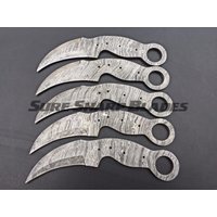 Lot Von 5 Damaststahl Karambit/Kampfrohling Für Die Messerherstellung | Ki-351 von suresharpbladesshop