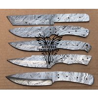 Lot Von 5 Damaszener Stahl Blank Klingenmesser Für Messer Machen Lieferungen | Su-304 Lot Von 5 Damaszener Stahl Blank Klingenmesser Für Messer Machen Lieferungen | Su-304 von suresharpbladesshop