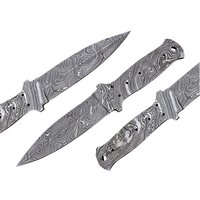 Maßgeschneidertes Geschmiedetes Damaststahl-Dolchmesser Mit Blanker Klinge Für Messerherstellungszubehör | Ki-N102 von suresharpbladesshop