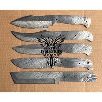 Set 5 Damast-stahl-Blankomesser Für Messerherstellungszubehör | Su-309 von suresharpbladesshop