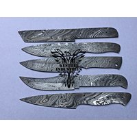 Set 5 Damast-stahl-Rohlinge Für Messerherstellungszubehör | Bb-408 von suresharpbladesshop