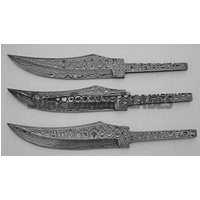 Set Aus 3 Individuell Geschmiedeten Damast-Rohling-Klingen Für Die Messerherstellung, Damast-stahlrohlinge Und Damast-Klingen | Ki-160 von suresharpbladesshop