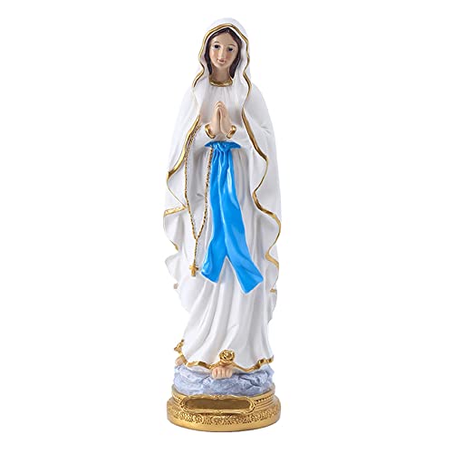 30 cm Jungfrau Maria Statue, Religiöses Geschenk Gesegnete Mutter Jungfrau Maria Statue, Harz Katholische Jungfrau Maria Statue für Religiöse Heimdekoration Innengebrauch (30,5 cm) von QIANLING