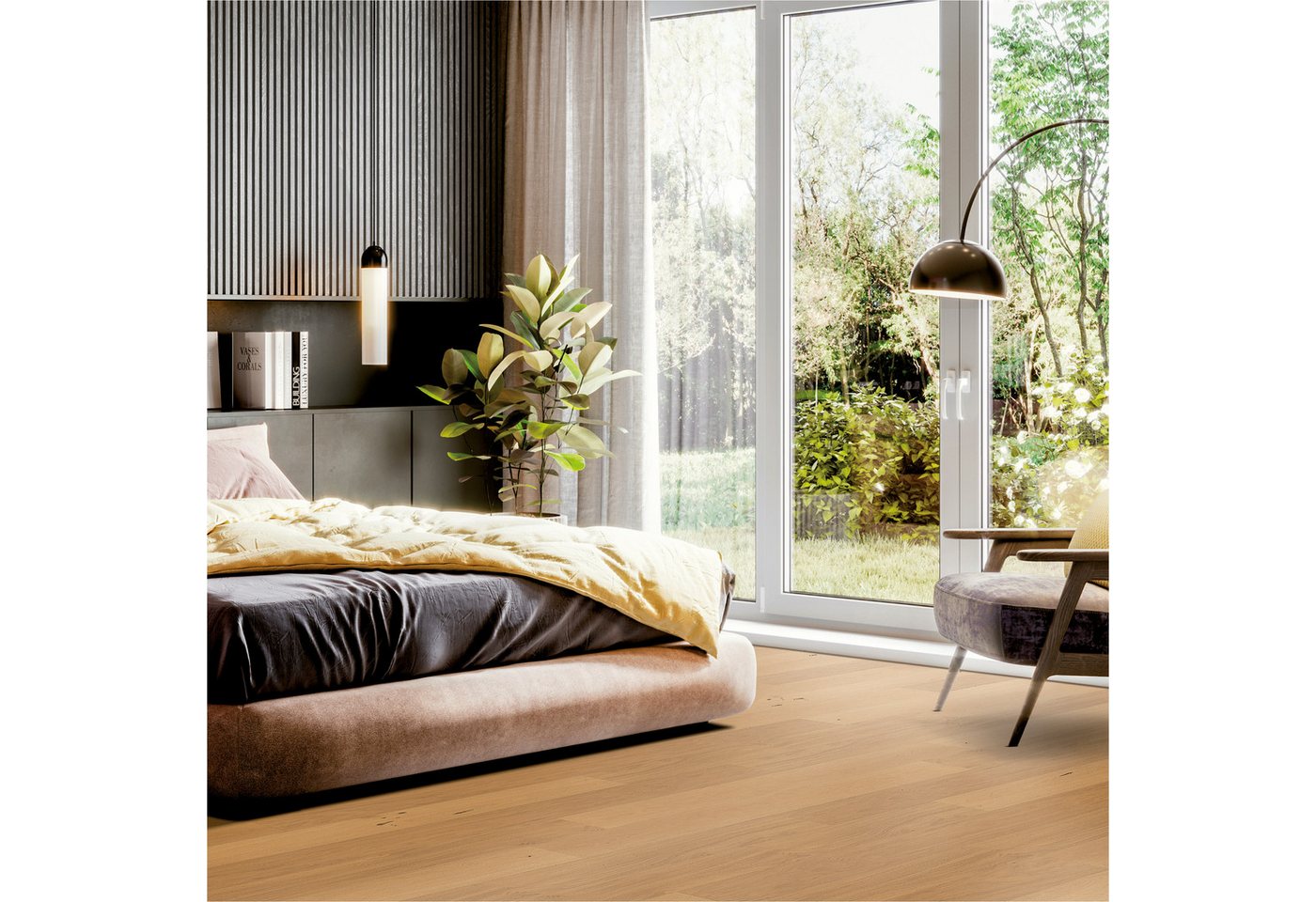 susify Parkett Premium Klick-Designboden mit wasserresistentem Eiche Echtholzfurnier, Packung mit 2,16 qm, Versandkostenfreie Lieferung, Wasserressistent und Echtholzoberfläche susify Parkett Premium Klick-Designboden mit wasserresistentem Eiche Echtholzfurnier, Packung mit 2,16 qm, Versandkostenfreie Lieferung, Wasserressistent und Echtholzoberfläche von susify
