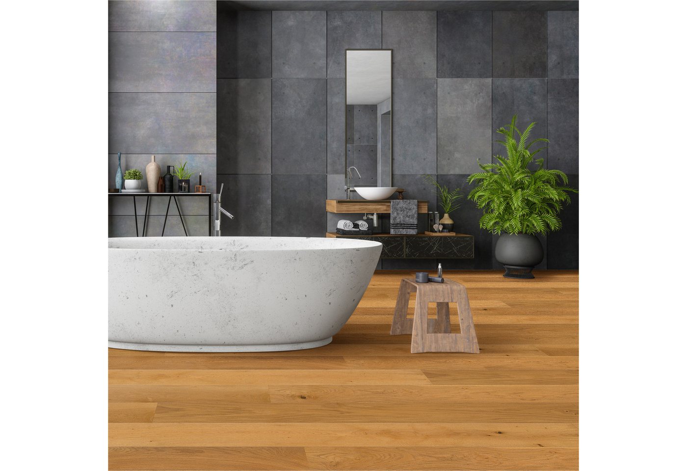 susify Parkett Premium Klick-Designboden mit wasserresistentem Eiche Echtholzfurnier, Packung mit 2,16 qm, Versandkostenfreie Lieferung, Wasserressistent und Echtholzoberfläche susify Parkett Premium Klick-Designboden mit wasserresistentem Eiche Echtholzfurnier, Packung mit 2,16 qm, Versandkostenfreie Lieferung, Wasserressistent und Echtholzoberfläche von susify