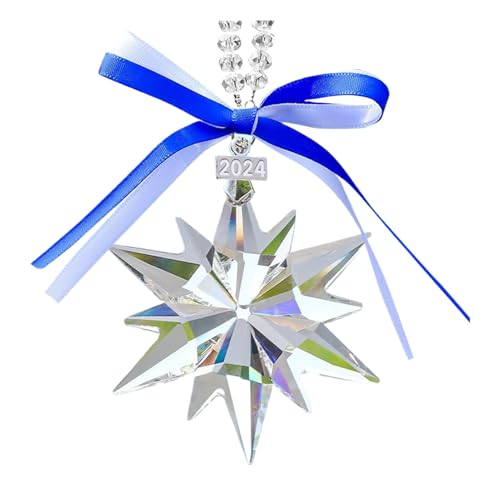 susiodeu Exquisite Weihnachtsstern Dekorationen leuchten hell auf dem Baum. Kristall Weihnachtsbaumschmuck, Glas Schneeflocken Dekoration, C, 75MM susiodeu Exquisite Weihnachtsstern Dekorationen leuchten hell auf dem Baum. Kristall Weihnachtsbaumschmuck, Glas Schneeflocken Dekoration, C, 75MM von susiodeu