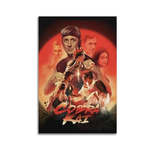 Suumyo Cobra Kai Poster, künstlerisches Poster für Schlafzimmer, Wohnzimmer, mehrere Räume, 30 x 45 cm, ungerahmt, gerahmt von suumyo