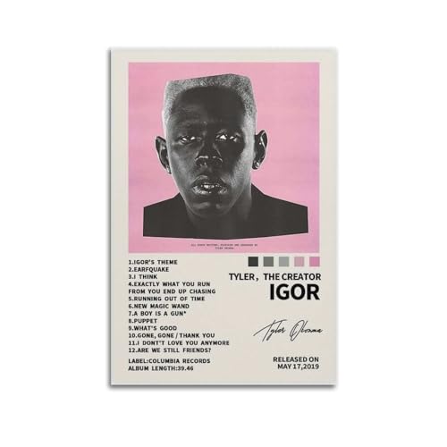 Suumyo Tyler The Creator Poster - Ästhetische Raumdekoration für Schlafzimmer und Wohnzimmer - Künstlerische Wandgestaltung, 30 x 45 cm, Ungerahmt von suumyo